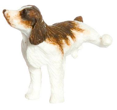 Dollhouse Miniature Naughty Spaniel 1/2" Brown